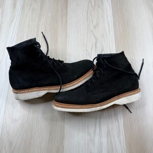 Freebird Wheeler Men's Black Leather Lace Up Classic Combat Boots Mens Size 10